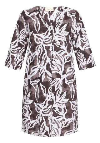 CARTOON - Sommerkleid Weiß/Braun - Gr. - 34