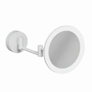 Kludi VELA R LED-Kosmetikspiegel mit Wandhalterung mattweiß, 5899553W 5899553W