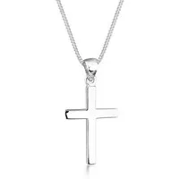 Elli Kette mit Anhänger Kreuz Symbol Religion Schmuck Geschenk 925 Silber, Kreuz