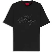 HUGO Kurzarmshirt Logo-Shirt Dalent - Relaxed Fit