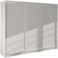 MIRJAN24 Kleiderschrank Derby II Schiebetürenschrank mit Kleiderstange und Fächer, Garderobenschrank