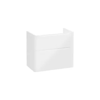 VitrA New Integra Round Waschtischunterschrank mit 2 Vollauszügen 76 x 45 x 65 Weiß Hochglanz,70014 70014