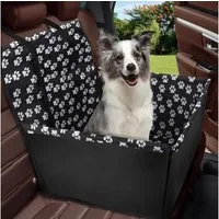 Ophy Hunde-Autositz Wasserdichte Hunde & Autoschondecke (57x57x33 cm), mit Sicherheitsgurt, als Sitzbezug und Hundedecke fürs Auto