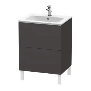 Duravit L-Cube Waschtischunterbau bodenstehend Graphit Supermatt 620x481x704 mm - LC662508080 LC662508080
