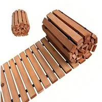 relaxdays Gartensteg Rollweg aus Holz 245cm, 245x55 cm, hellbraun, L
