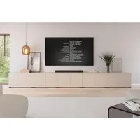 Compleo TV-Schrank Kaschmir 350cm breit, Lowboard oder Hängeschrank mit Lamellen