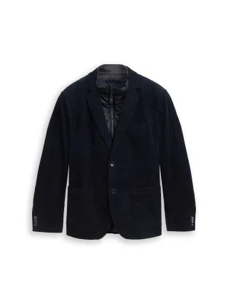 Tom Tailor - 2-in-1 Cord Sakko mit herausnehmbarem Einsatz sky captain blue - Gr. - 52