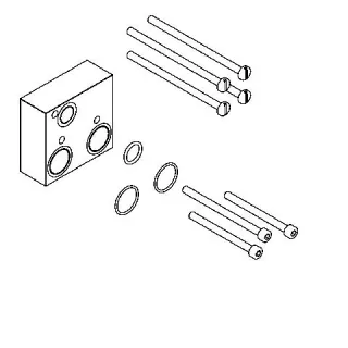KWC Aquarotter Verlängerungsset, F5, hydr. u. elek. Therm-Arm., 25 mm, 2030067889 2030067889