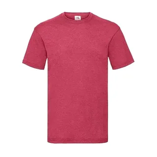 Fruit Of The Loom Herren Kurzarm T-Shirt (Vintage Rot meliert)