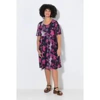 Angel of Style Jerseykleid Mesh-Kleid A-Linie Batik-Muster Unterkleid