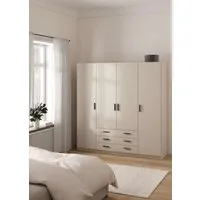 Home affaire Kleiderschrank Sprint, viel Stauraum, robuste Qualität, 3 Breiten 98, 147, 195 cm Breite 98,5/147 oder 195,5 cm, je mit Einlegeböden und Kleiderstange