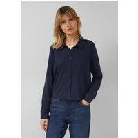 s.Oliver Langarmbluse T-Shirt Verkürzte Jerseybluse mit Elastikbund hinten