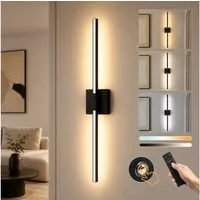 Rosnek LED Wandleuchte LED Wandleuchte Innen Akku Dimmbar Kabellos mit Fernbedienung, LED fest integriert, 10000mAh Timer 3 Farbtemperaturen Wohnzimmer Schlafzimmer