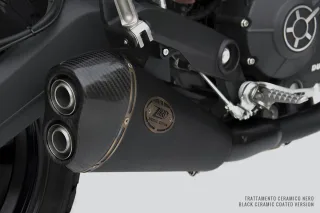 Sport Auspuff ZARD Basso BLACK m. Keramikbeschichtung Ducati Monster 797 Bj. 2017-2020 EURO-4 +ABE