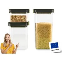 uandu home Vorratsdose Vorratsdosen mit Deckel Luftdicht, Vorratsbehälter Set, (Aufbewahrungsbox Küche Aufbewahrung & Organisation, BPA Frei, Küchen Organizer, Vorratsdosen für alle trockenen Lebensmittel)