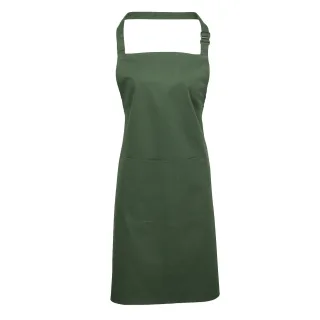Premier Ladies/Womens Colours Bip Schürze mit Tasche (Moosgrün)