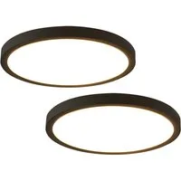 ZMH LED Deckenleuchte Wohnzimmer Ø18/27 Modern Küchenlampe Flur Schlafzimmer, Augenschutz, Einfache Installtion, LED fest integriert, Warmweiß