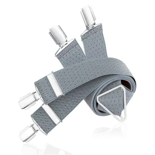 LINDENMANN - Hosenträger LINDENMANN X-Form silber - Gr. - 120