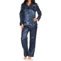 Normann Pyjama Satin Pyjama Streifendessin - innen angeraut 251 94 010