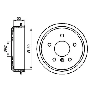 Bosch Bremstrommel Mercedes A-Klasse W168