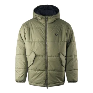 Fred Perrys grüne Primaloft-Jacke mit Kapuze