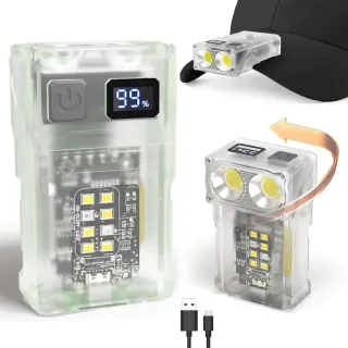 Bikight Multifunctional Fluorescence Work Light USB-C Rechargeable Outdoor Tourch Portable COB+LED Powerful Flashlight f