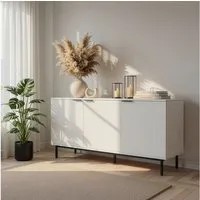 HOME DELUXE Sideboard Kommode NYLA, 154 x 73 cm 6 Fächer & gerillte Front, Schrank, Anrichte