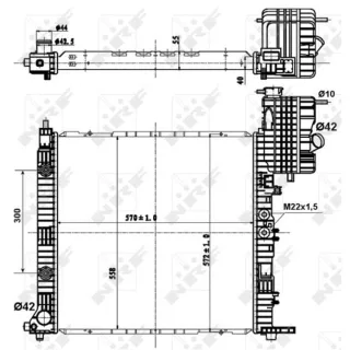 NRF Motork?hler gel?tet Mercedes V-Klasse Vito 50581