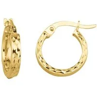 Fascination by Ellen K. Paar Creolen 375 Gelbgold glanz diamantiert