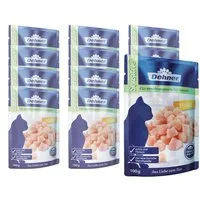 Dehner Premium Adult, Sensitive, versch. Sorten, 12 x 100 g Beutel Huhn, Nassfutter für: Katze, Nassfutter für ausgewachsene, sensible Katzen