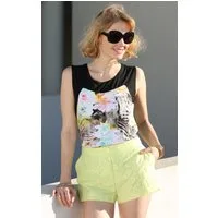 Passioni Tanktop mit modernem Blumendruck