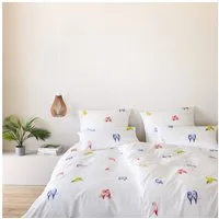 Elegante Bettwäsche Lovebirds, Mako-Satin, 2 teilig, angenehmes Hautgefühl