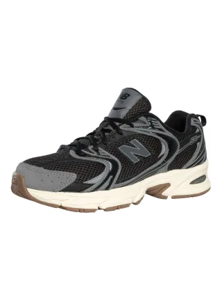 New Balance 530 Mesh-Turnschuhe, Schwarz