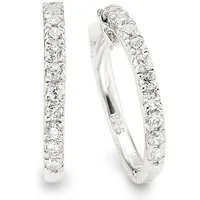 Bruno Banani Paar Creolen Schmuck Geschenk Silber 925 Ohrschmuck Ohrringe, mit Zirkonia (synth)