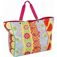 J JONES JENNIFER JONES Strandtasche - Große Badetasche, Freizeittasche mit Reißverschluss, Saunatasche, abnehmbare Schulterriemen
