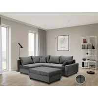 COLLECTION AB Ecksofa Parma L-Form, B: 224 cm, Bettfunktion, Bettkasten & 2 Zierkissen, Federkern