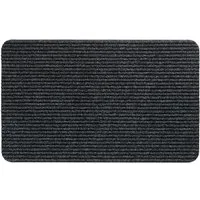 matches21 HOME & HOBBY Fußmatte Nadelfilz Fussabtreter Dunkel-grau als 40x60 cm Türmatte, rechteckig, Höhe: 5 mm, Rutschfeste Rips-Matte als reinigungsstarke innen Sauberlaufmatte