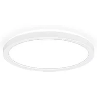 B.K.Licht LED Deckenleuchte BKL1598 Ultraflache Deckenlampe, LED Panel mit Backlight, LED fest integriert, Neutralweiß, 4.000K, 1.900 Lm, 16W, indirekte Hintergrundbeleuchtung, ⌀24cm, Weiß