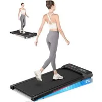 Dskeuzeew Laufband Klappbare Laufbänder 4 in 1 - Laufband mit 5% Steigung (1-8 km/h - LED-Anzeige - Noise