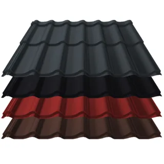 Pfannenblech Kingas Eco+ | 0,60 mm | Aluminium | Modullänge 350 mm | 25 µm Stucco