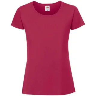 Fruit of the Loom - "Iconic 195 Premium" T-Shirt für Damen (Cranberry)