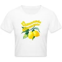 Spreadshirt T-Shirt Lemonade Summer Zitronen Sommer Design Crop Top (1-tlg)