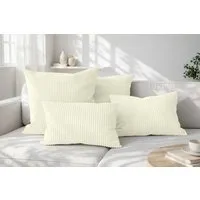 Amilian Dekokissen Sofakissen Cord-Optik 4er Set mit Füllung 2x 40x40 + 2x 35x45 cm, mit Füllung, Hotelverschluss, formstabil