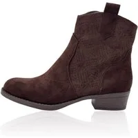 Nowaland Damen Western Stiefelette mit Lochmuster Stiefelette Modische Stiefelette im modernen Western-Look