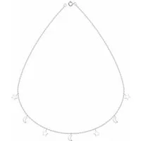 ALEXANDER YORK Kette mit Anhänger PLÄTTCHEN-MOND und STERNE, 925 Sterling Silber