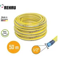 Rehau Gartenschlauch Gartenschlauch Gelb 50 m 1/2" druckstabil mit 24-fädiger Armierung