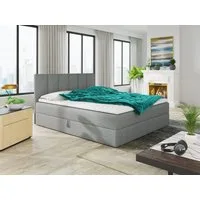 Sofnet Boxbett Star (mit zwei Bettkästen, Bonell-Matratze und Topper), Doppelbett, Polsterbett mit Kopfteil, Boxspringbett