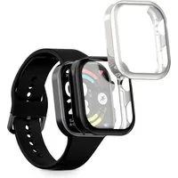 kwmobile Smartwatch-Hülle 2x Silikon Hülle für Xiaomi Redmi Watch 6, Schutzhülle Fullbody Display Cover Set aus Silikon