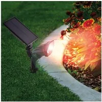 esotec LED Gartenstrahler Solar-Bodenstrahler Multi Spot 5 Farben +Farbwechsel 200lm IP65 102049, LED fest integriert