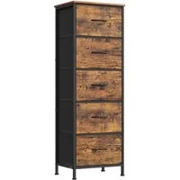 SONGMICS Kommode Schrank mit 3/4/5 Schubladen, Aufbewahrungsschrank, Stahl, MDF, Vliesstoff, für Schlafzimmer